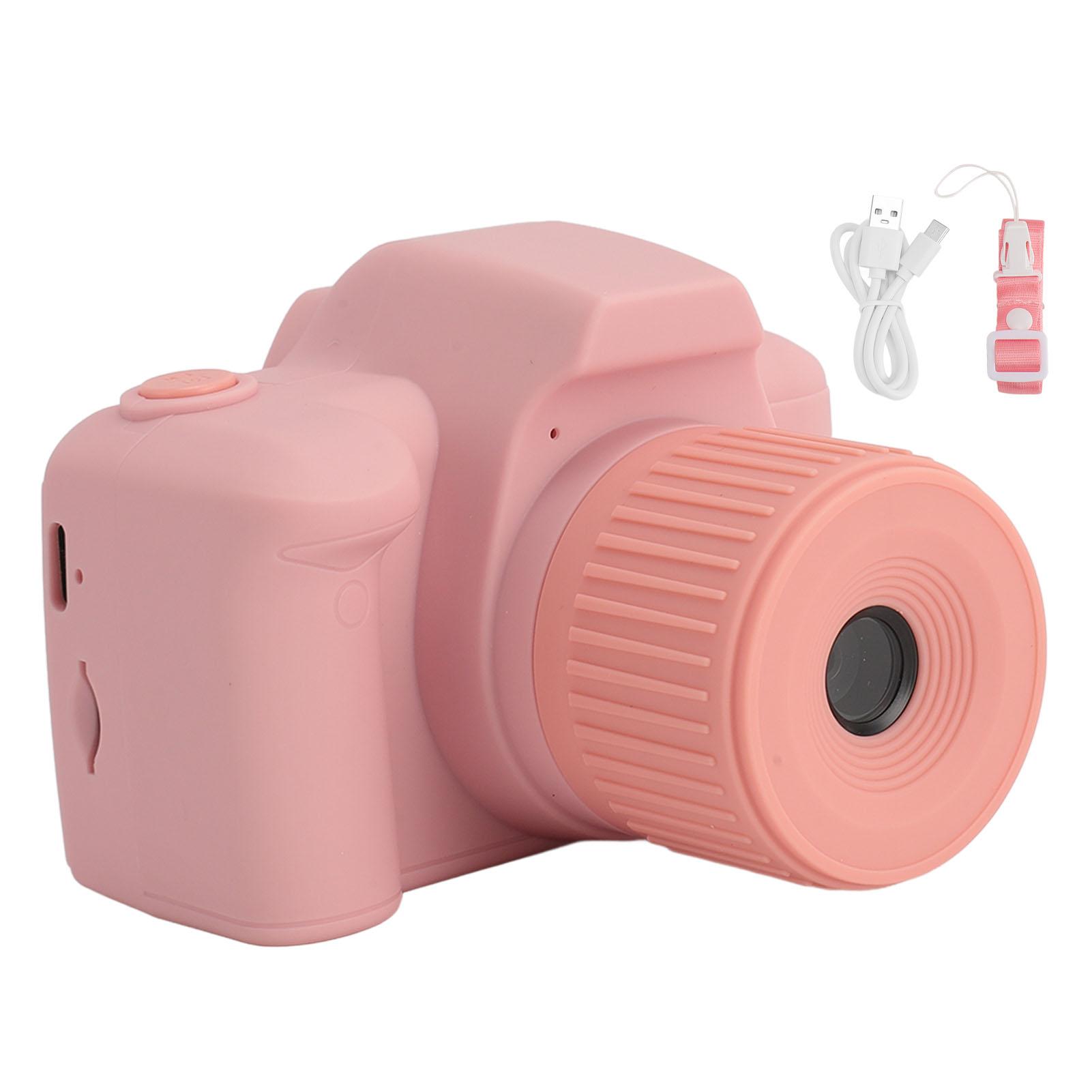 

Детская камера с экраном 2,4 дюйма, HD 8-кратным цифровым зумом, многофункциональная детская цифровая видеокамера для 3 человек розовый