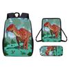 Dinosaur Print Animal Children School Backpack With Durable Material Oxford