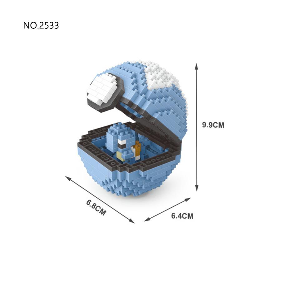 Micro Blocks Pokemon Pokeball Anime Action Figure Cartoon Toys Building Blocks Pikachu Pocket Monster Sets