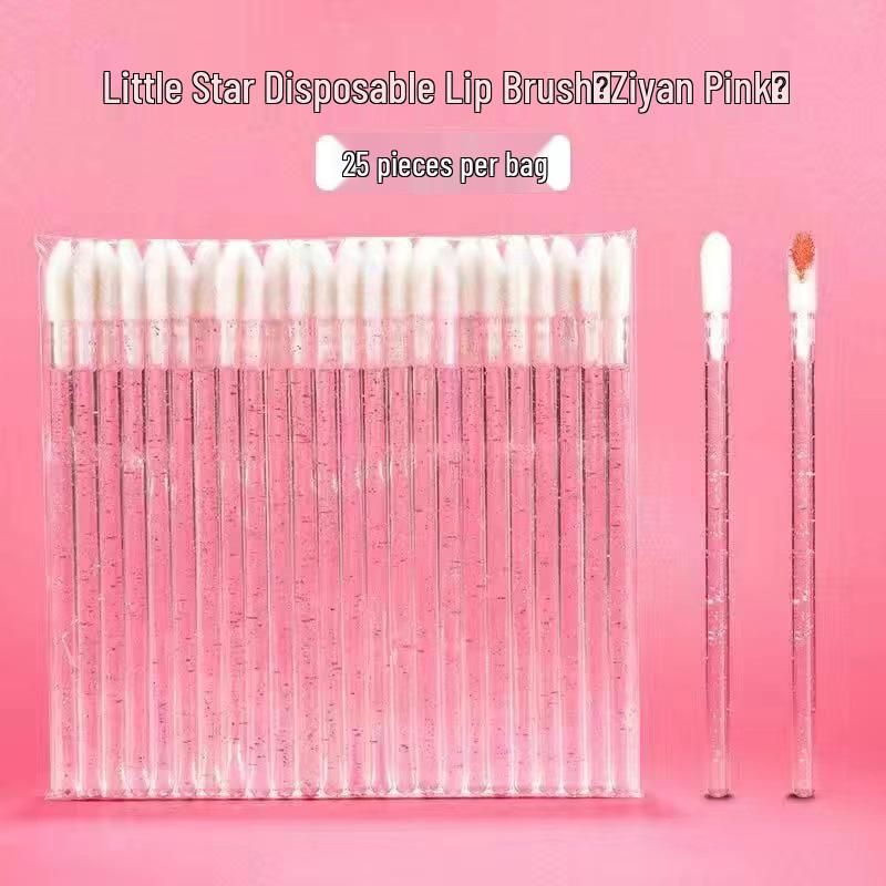 

Набор из 100 одноразовых кисточек-палочек с кристальной ручкой - Портативные аппликаторы для помады и блеска с мягкой щетиной