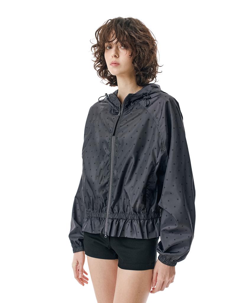 Secondmono Ruffle Dot Windbreaker [Dotdgray]_Sewjk002Dotdgray