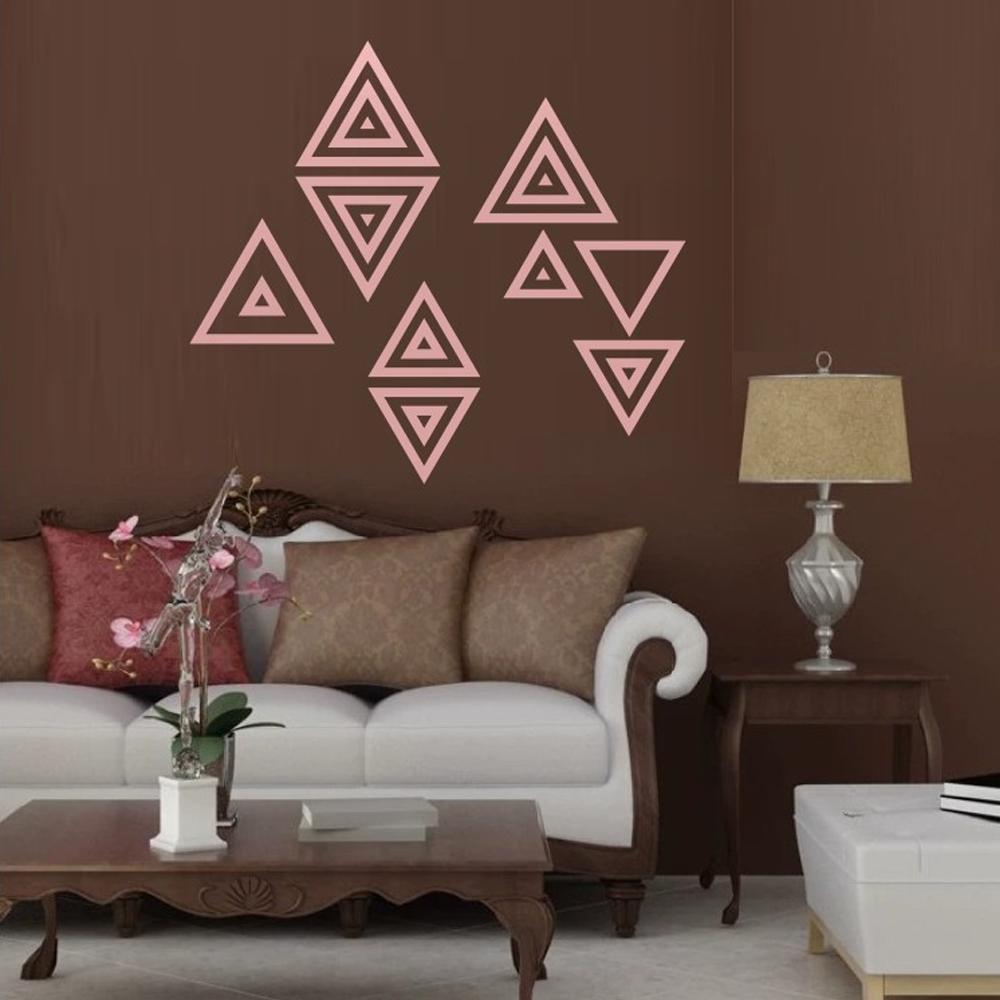 

20 шт. полые треугольные комбинированные зеркальные наклейки акриловые DIY фоновые настенные наклейки для ванной комнаты гостиной украшения дома розового золота