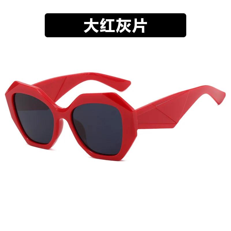 New Fashion Irregular Large Frame White Sunglasses Men's and Women's Brand Candy Color Glasses UV400 Eyewear Outdoor Goggles