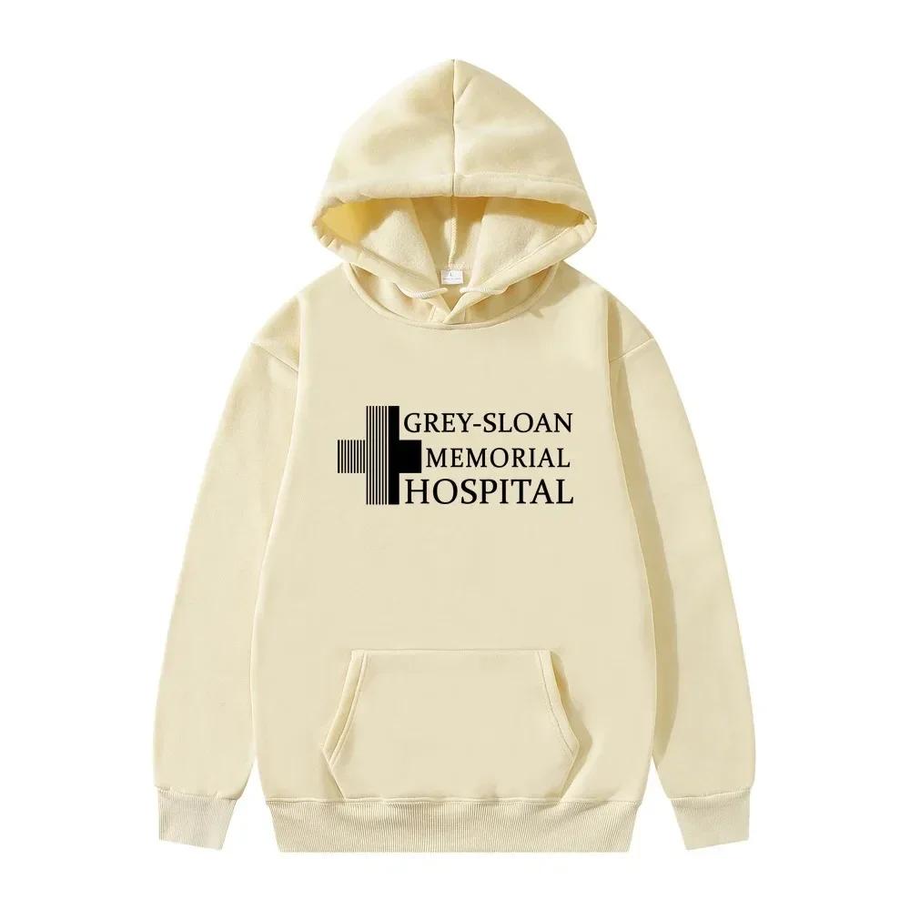 Spitalul Memorial Grey Sloan Meredith Derek Shepard Hanorac Grey's cu mânecă lungă Hanorac pentru bărbați hanorac de înaltă calitate