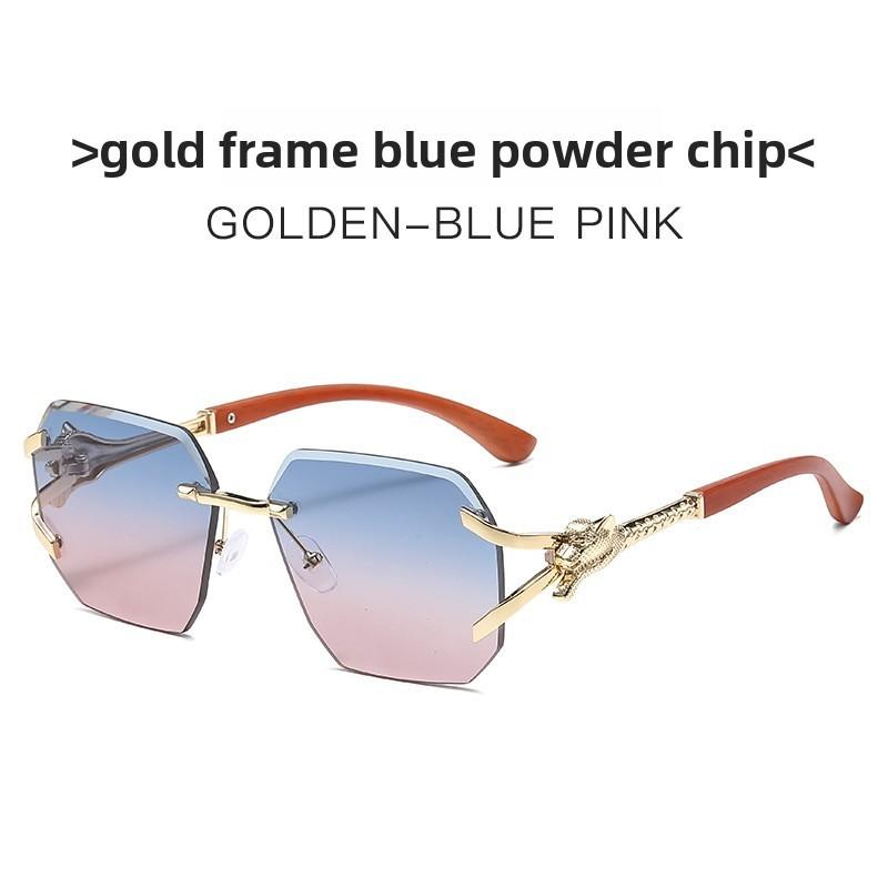 Square Frameless Sunglasses For Men And Women Uv400 Sun Protection