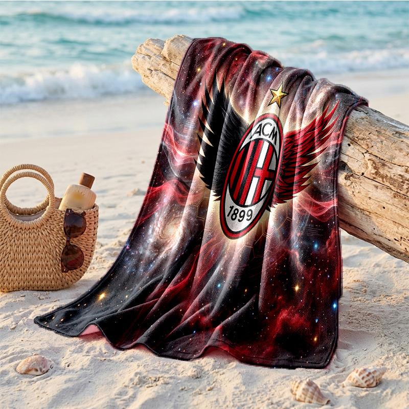 AC Milan Print Microfiber Beach Towel Quick Dry Absorbent Large Towel For Beach Swimming Travel