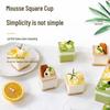 Pabei Disposable Square 9-Grid Mousse Dessert Cups