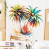 Colorful Coconut Tree Stickers, Home Guesthouse Stickers, Surf Shop Stickers, Beach Vacation Stickers
