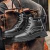 Designer White Men's Motorcycle Boots Fashion Leather Ankle Boots Man Comfortable Outdoor Platform Boots For Man Casual Boots