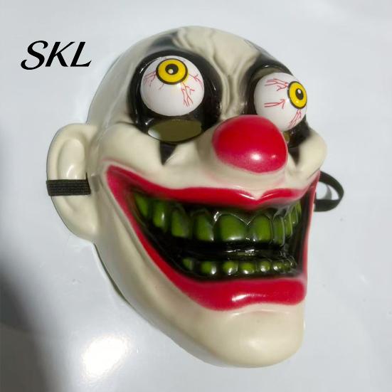 Prop Scenico Stanza Segreta Inquietante Maschera Integrale Horror di Halloween con Occhi Sanguinanti Sporgenti, Materiale Party Hard Spaventoso per Costume Cosplay Adulto