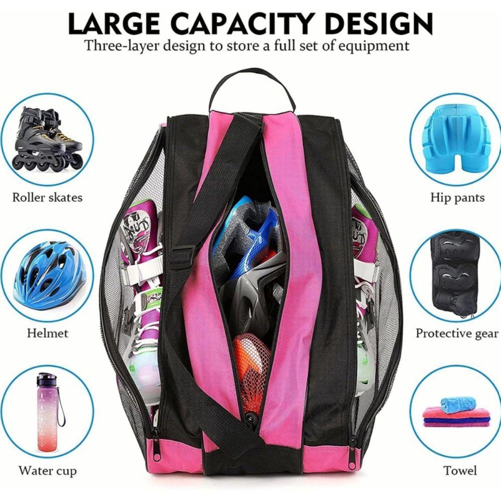 Storage Bag Skating Shoes Bag Oxford Cloth Ice Skating Pouch Roller Skates Bag  Kids Adult
