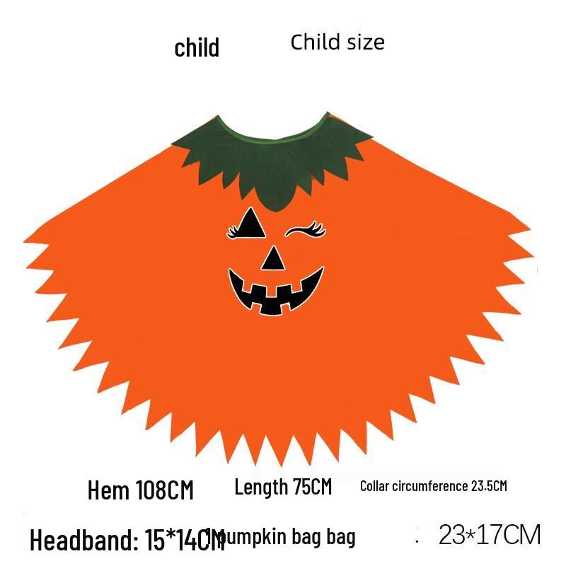 Halloween Pumpkin Luminous Cape Set