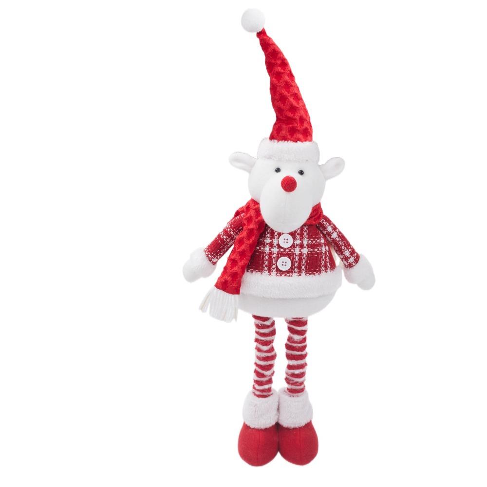 Cartoon Christmas Telescopic Doll Handmade Plush Doll Santa Claus Toy  Living Room
