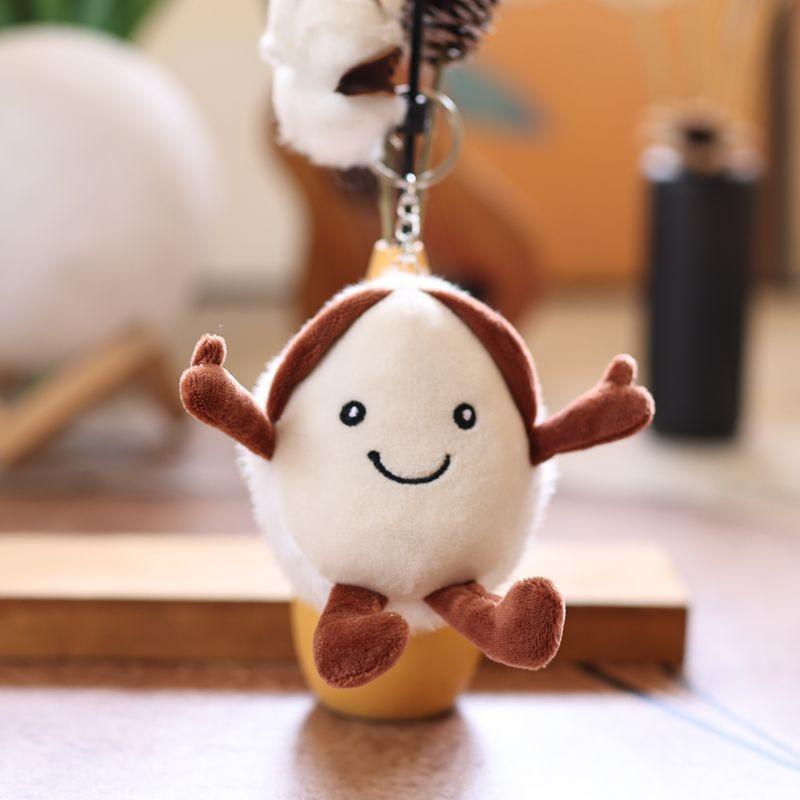 Adorable Chestnut Chinese Plush Keychain Charm Key Loop Bag Decoration Doll