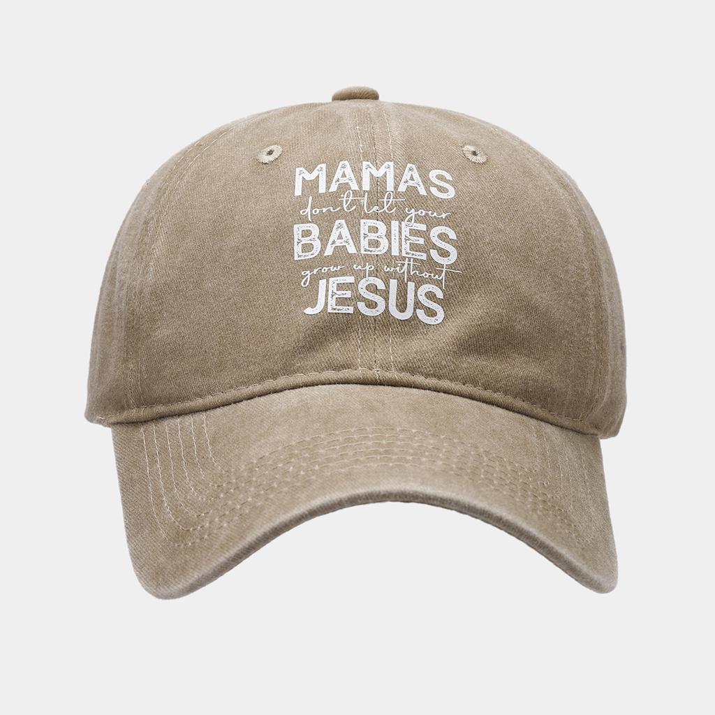 Washed old retro letter heat transfer soft top baseball cap men's personality trendy cap women's casual hat