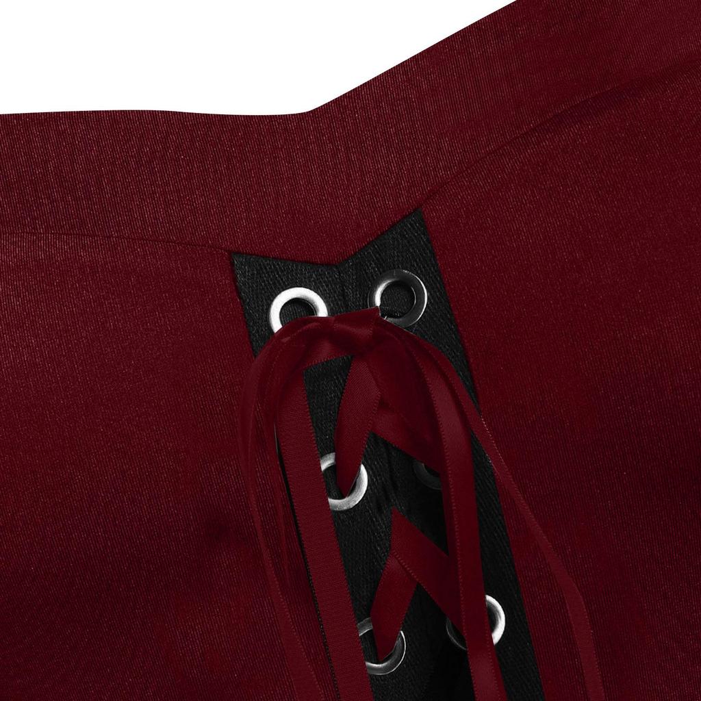 2023 Halloween Hexen Schnür-Maxikleid - 10 Farben verfügbar