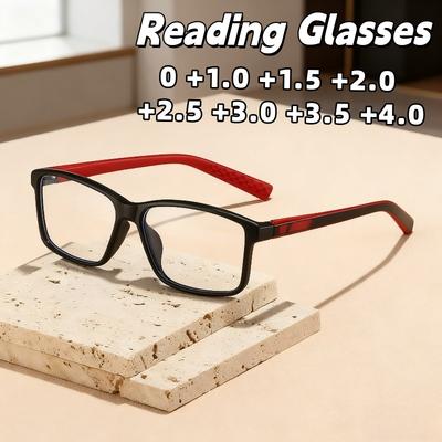 Ultra-Lightweight Comfortable Anti-Blue Light Reading Glasses Sporty Spring-Legged Presbyopia Glasses  Unisex 0 To +4.0
