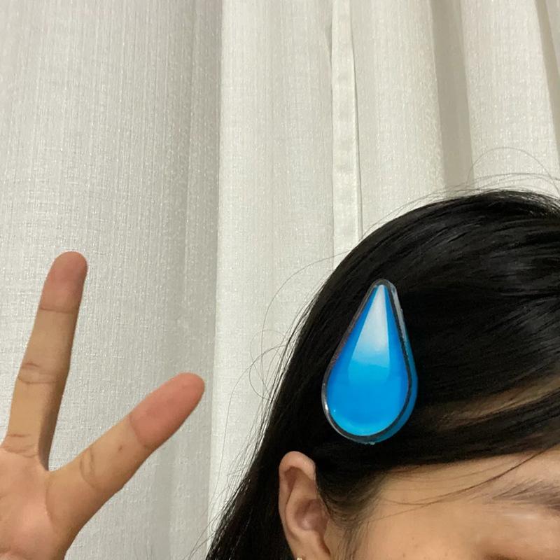 Sweat Drop Hairpin Sweat Hairpin Funny Hairpin Cute Hairpin Handmade Hair Accessories Duckbill Clip Bangs Side Clip