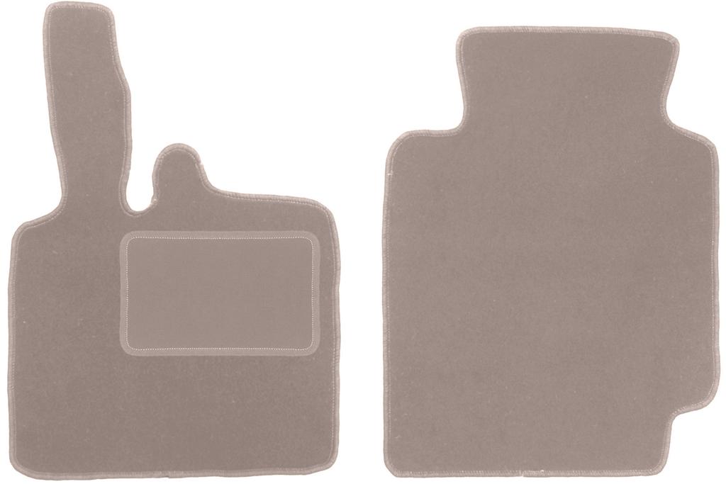 Dywaniki welurowe w kolorze beżowym: Smart ForTwo I z łapą (1998-2007)