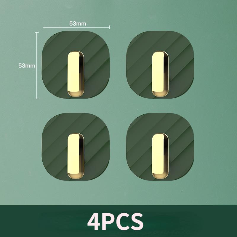 4Pcs Punch-free Hooks Strong Viscose Adhesive Hook Door Wall Bathroom Kitchen Key No Trace Viscose Coat Hook