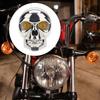 Motorcycle LED Skull Headlight Accessories Easy To Install Replace Driving Fog Light
