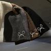Warm Embroidery Bow Knitted Hat Bowknot Beanies Casual Knit Cap  Apparel Accessories