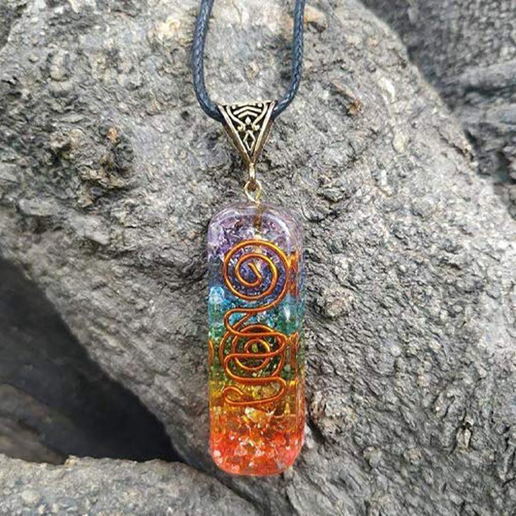 7 Chakra Necklac Jewelry  With Amethyst Crystal Necklaces Spiritual For Women Crystal Jewelry