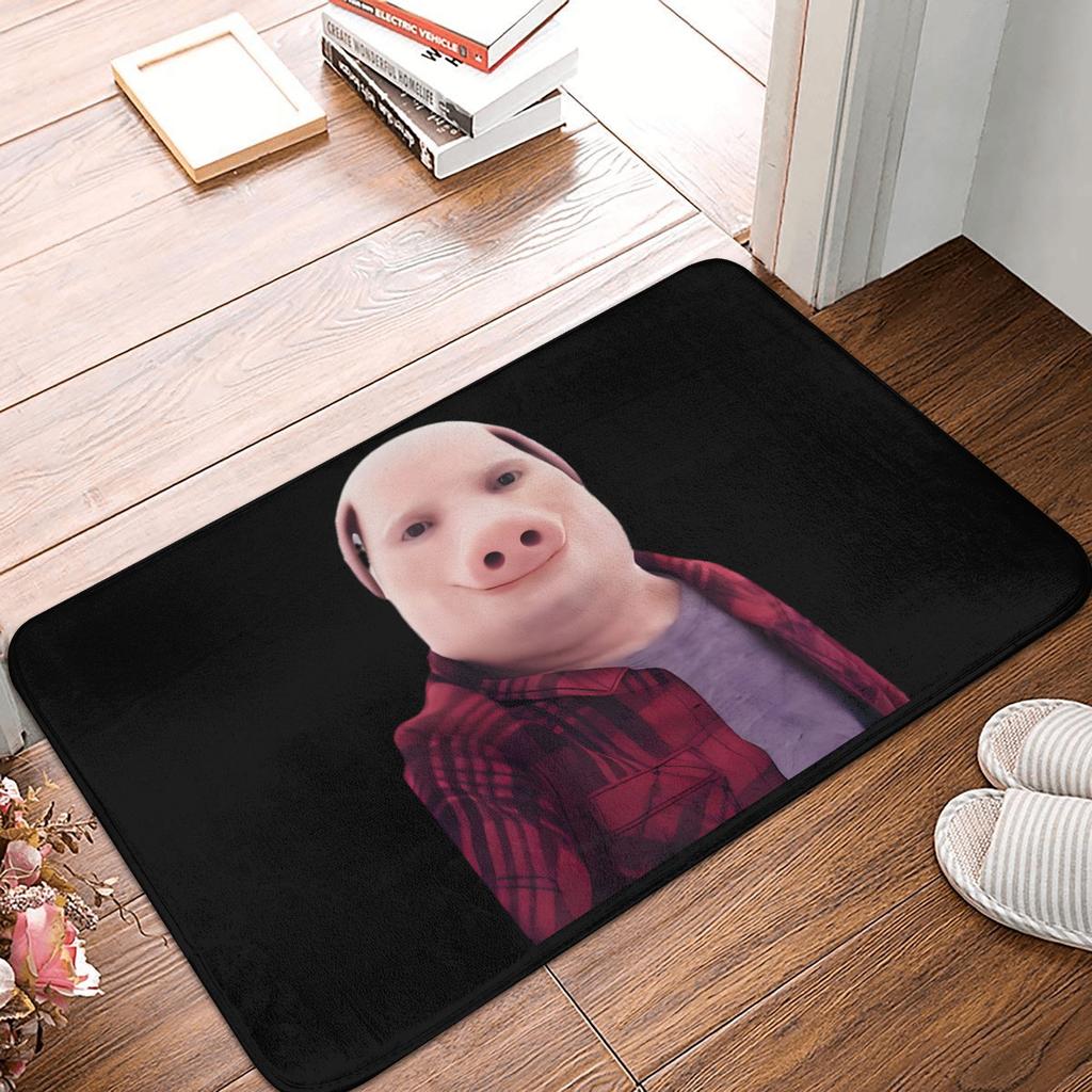 Funny John Pork Face Design Doormat Anti-Slip Entrance Kitchen Bath Floor Door Mat  Toilet Rug Carpet Footpad
