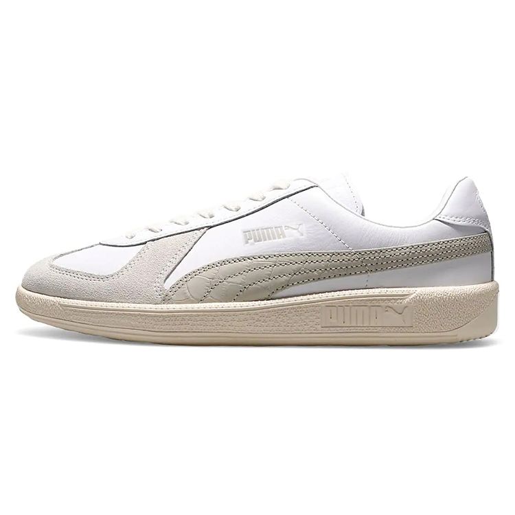Puma Army Trainer Leather Low Top Sneakers Unisex Sneakers White Gray 384399-01