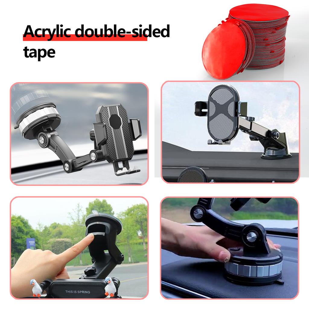 Pastiglie Adesive Extra Forti per Supporti a Ventosa da Cruscotto Auto, Nastro Circolare Biadesivo Resistente per Montaggio