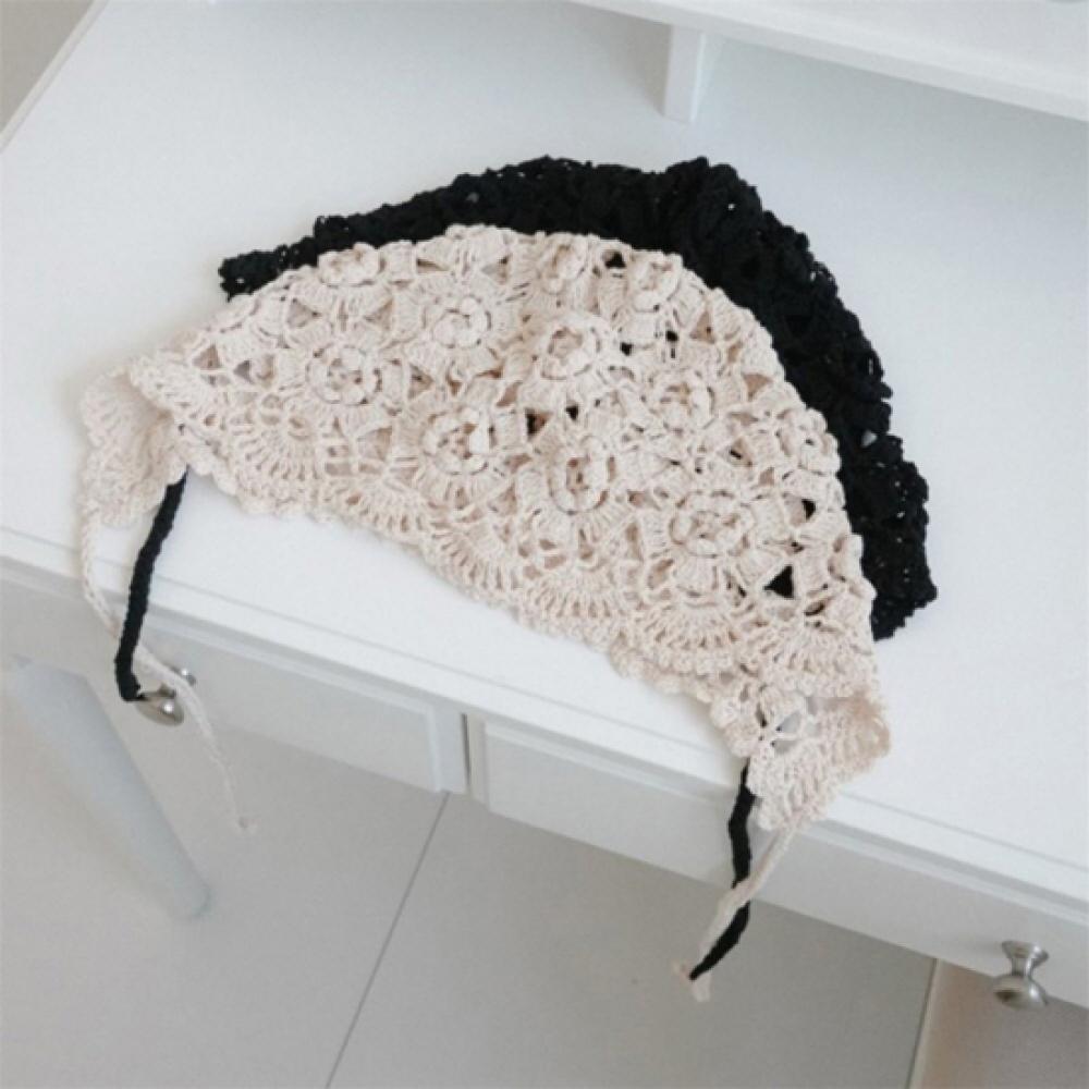 New Arrivals Open Run Women Floral Knitted Beanie Hairband