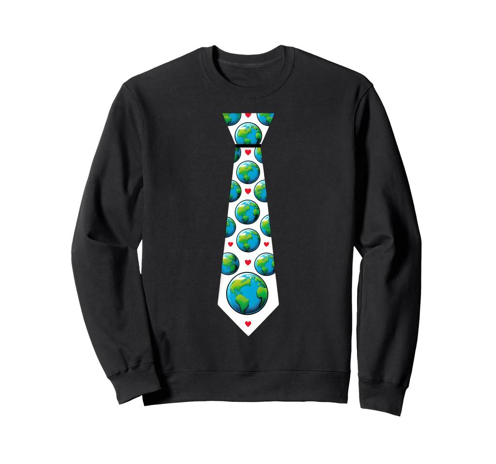 Tag der Erde Krawatte, Globus Krawatte, Grafische Globus Krawatte, Jungen, Männer, Kinder Sweatshirt