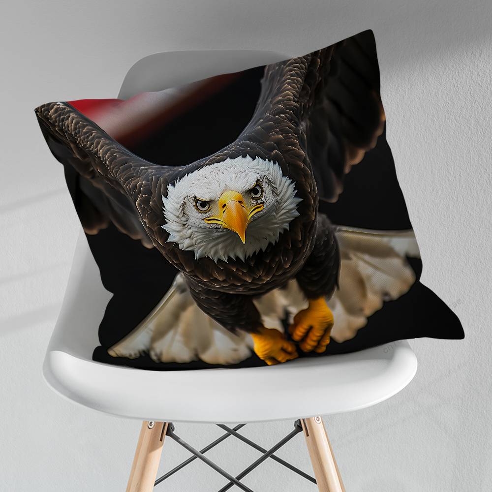 Soaring Eagle Pillowcase for Sofa Room Office Decor Printing Merchandise AllMatch Cushion Cover