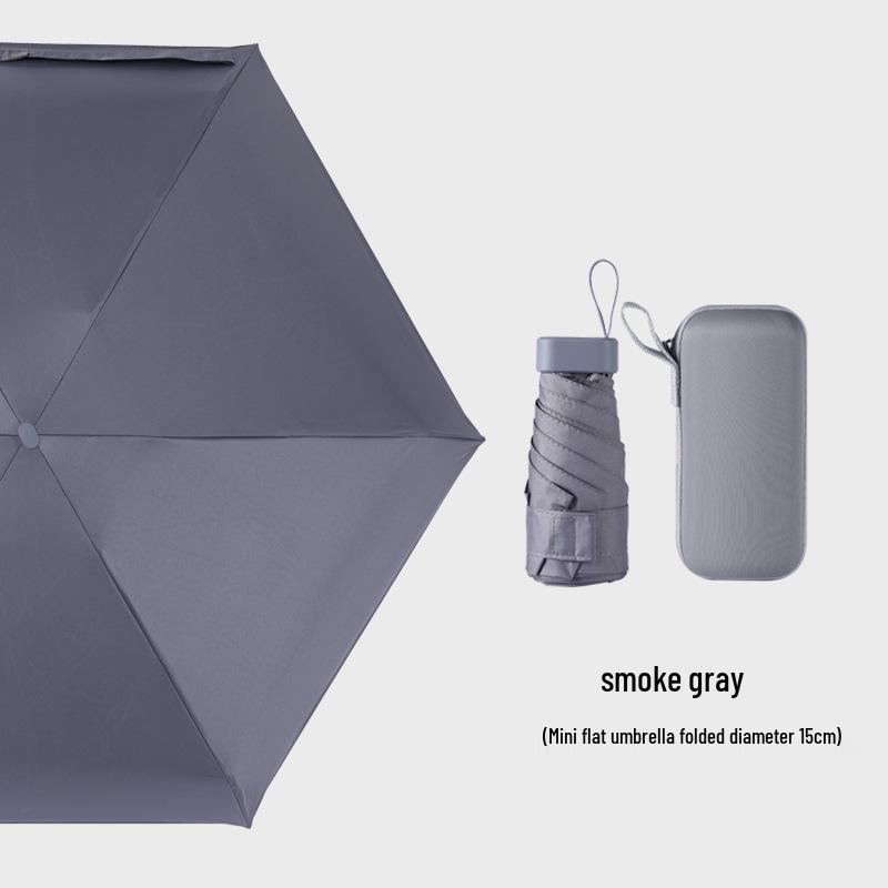 Customizable Six-Fold Vinyl Sunshade UV Protection Umbrella: Versatile Rain/ Shine Folding Gift