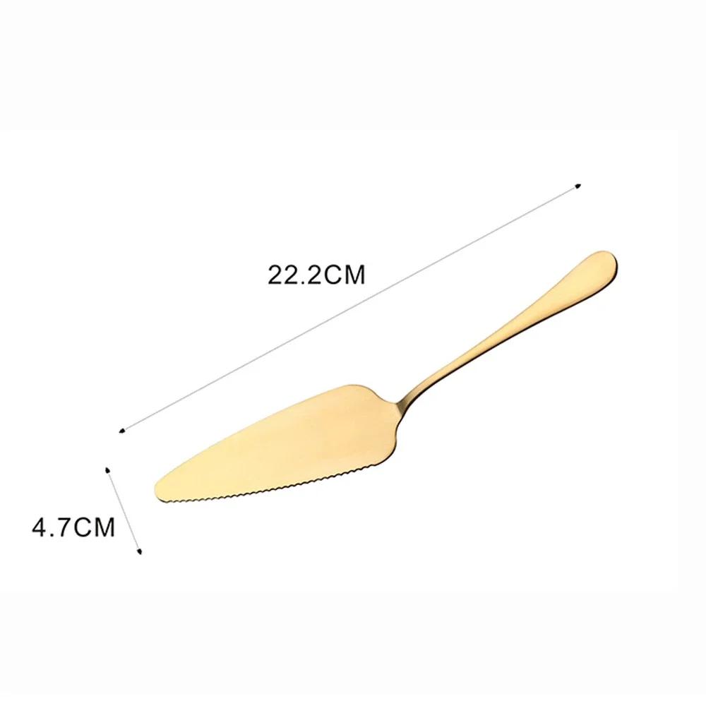 Serrated Edge Stainless Steel Cake Server Blade Cutter Pie Pizza Shovel Cake Spatula Baking Tool 1piece