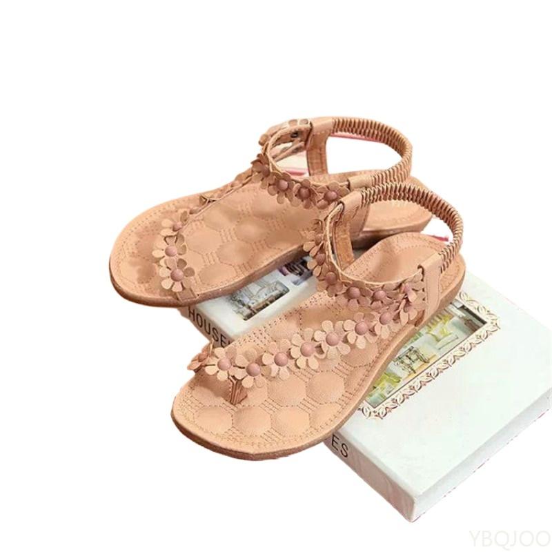 2025 Summer New Flat Bottomed Beach Fashionable Open Toe Versatile Sandals Simple Comfortable Casual Breathable Women's Shoes