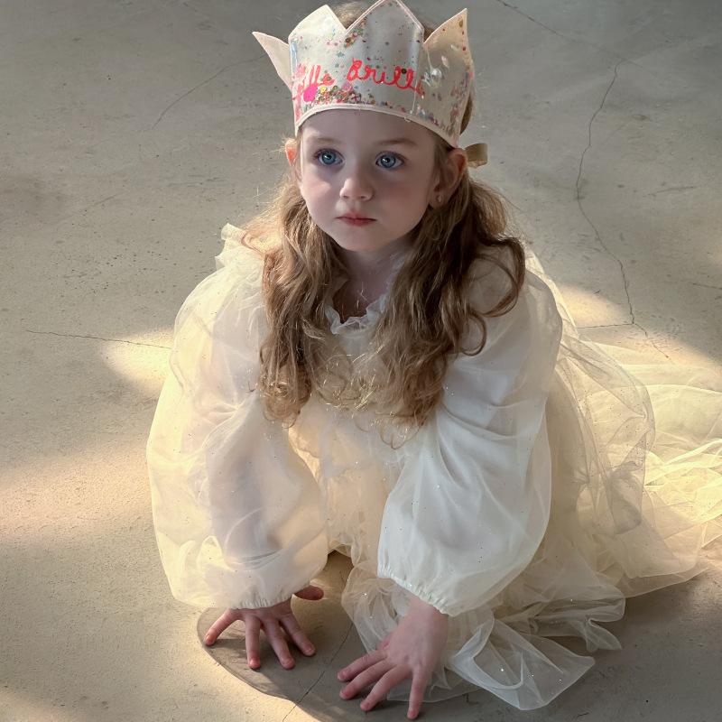 New Spring Girls' Sequined Tulle Princess Birthday Dress