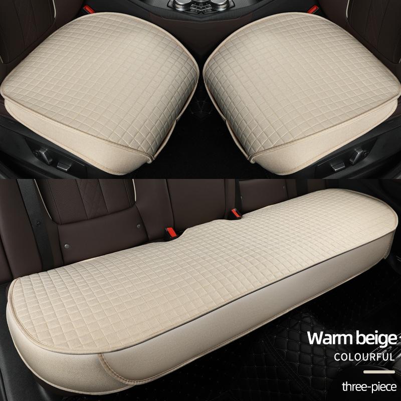 Car Seat Cushion for Front and Back Seat Soft Breathable Four Seasons Universal Car Seat Protector Pad Universal for Most