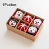 6pcs/box Wool Felt Party Hanging Balls Gifts Christmas Ornaments Home Santa Snowman Window Dsplay Ball Decorations Holiday
