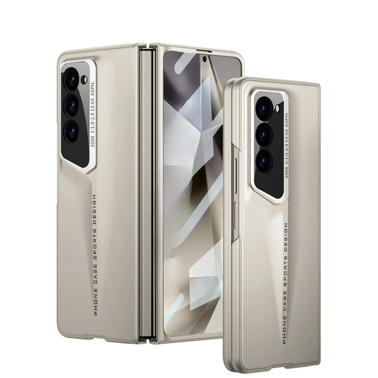 

Fashion Car Model Design Matte PC Hard Case For Samsung Galaxy Z Fold7 6 5 Hinge Film Integrated Anti-scratch/Fall Protect Cover Galaxy Z Fold5