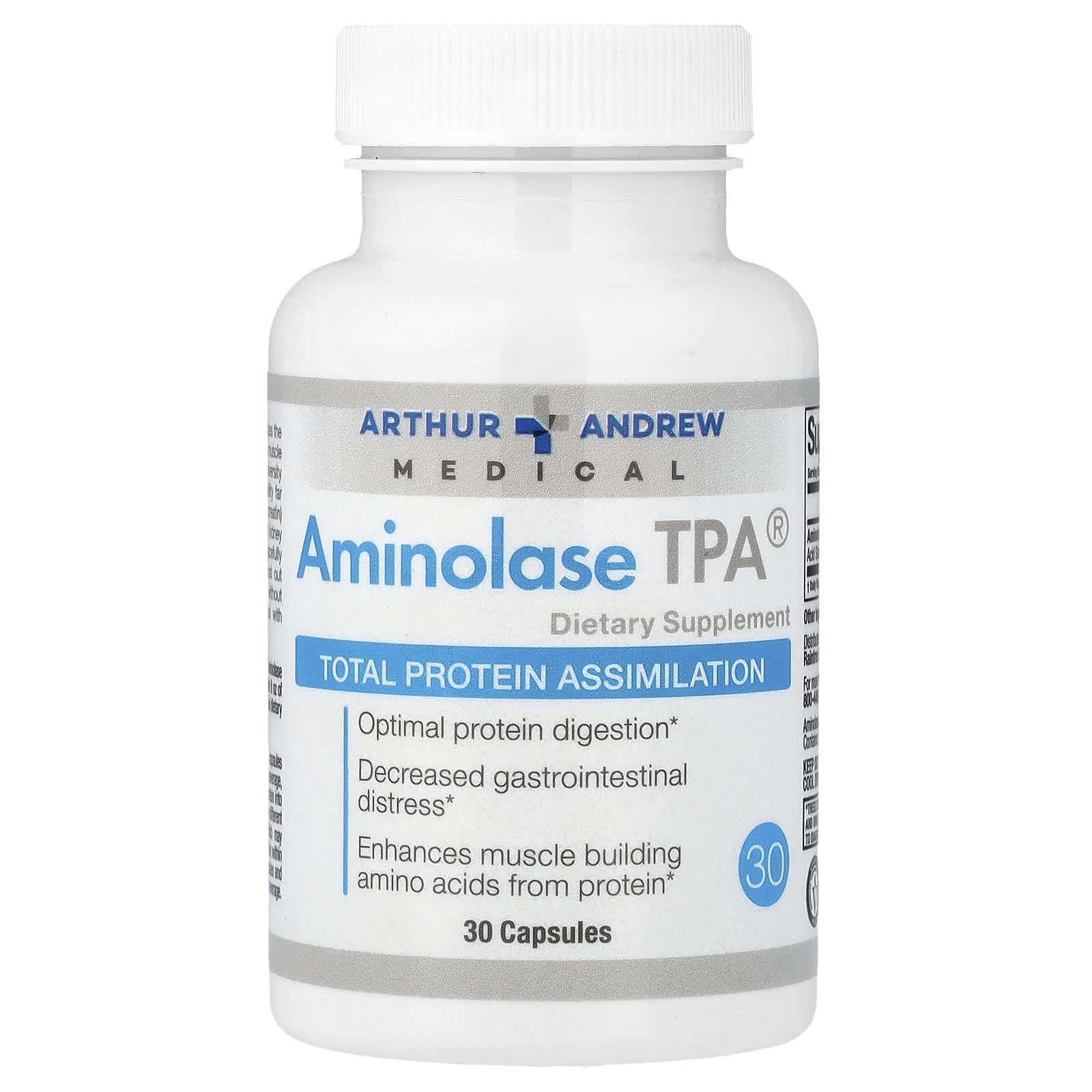 

Arthur Andrew Medical, Aminolase TPA®, 30 Capsules (250 mg per capsule)