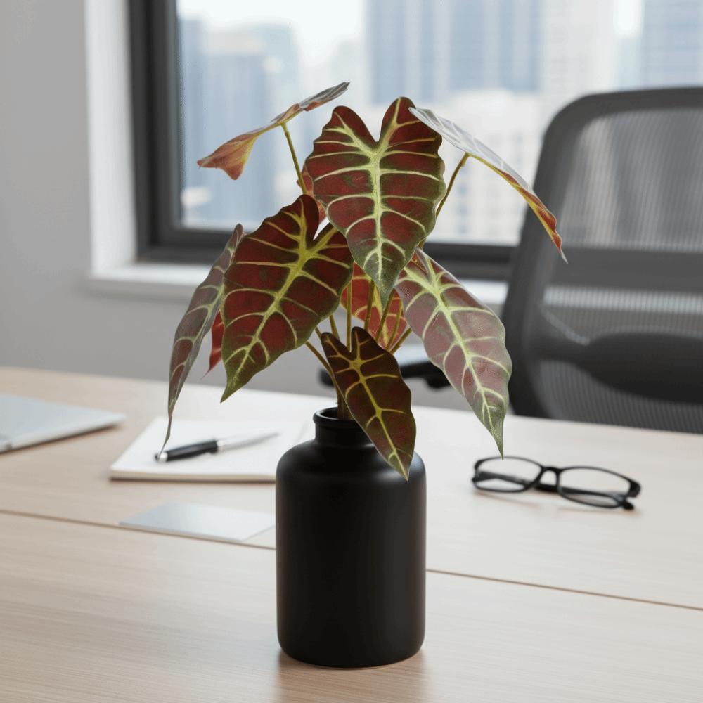 Realistic Artificial Peacock Leaf Plant Lifelike Decorative Plant Fake Green Plant  Home Decor