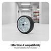 Replacement Wheel with Metal Hub | Round Treaded Profile, Steel Core,