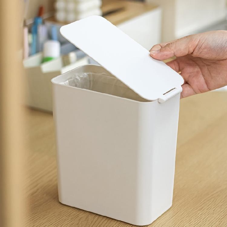Functional Waste Bin with Lid Desktop Container Storage Home Garbage Container