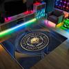 Leicester City Football Design Crystal Velvet Carpet Cozy Non?Slip Printed Rug For Bedroom Living Room Entrance
