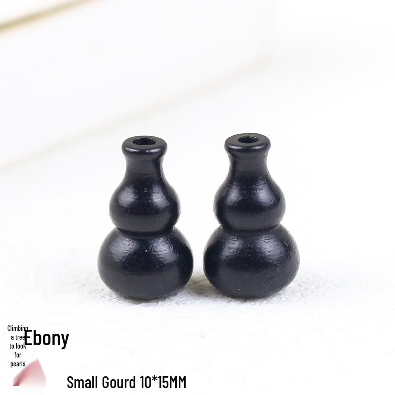 

Маленький кулон-тыква из черного дерева 10x15 мм, браслет из буддийских бусин - аксессуар Вэньвань ручной работы.