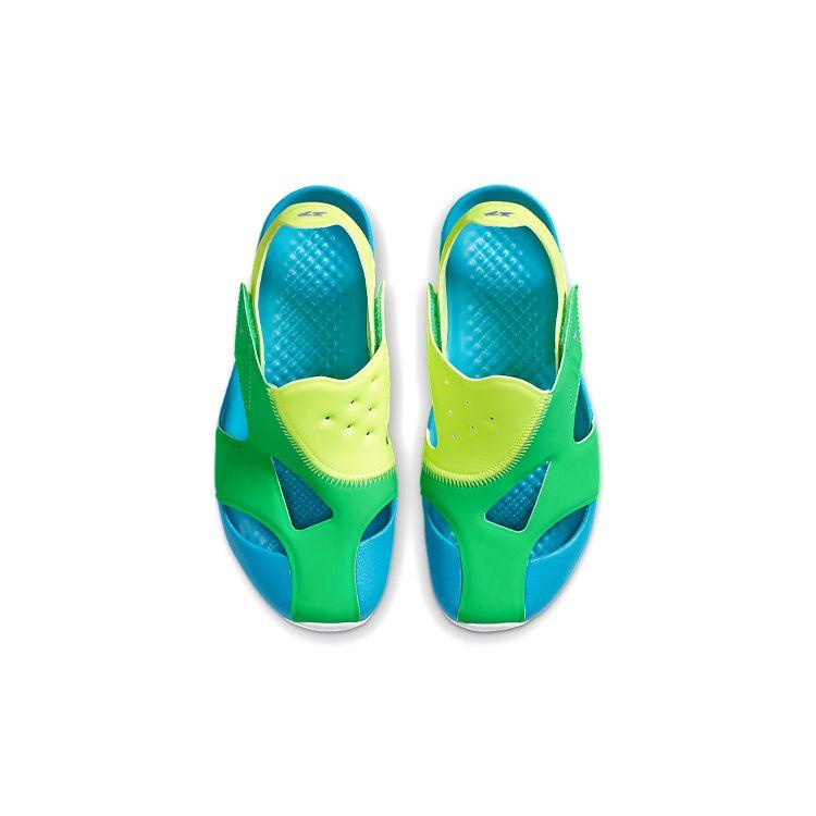 Jordan Flare Comfortable Lightweight Kids Sandals Kids Sandals Green Blue Yellow CI7849-300