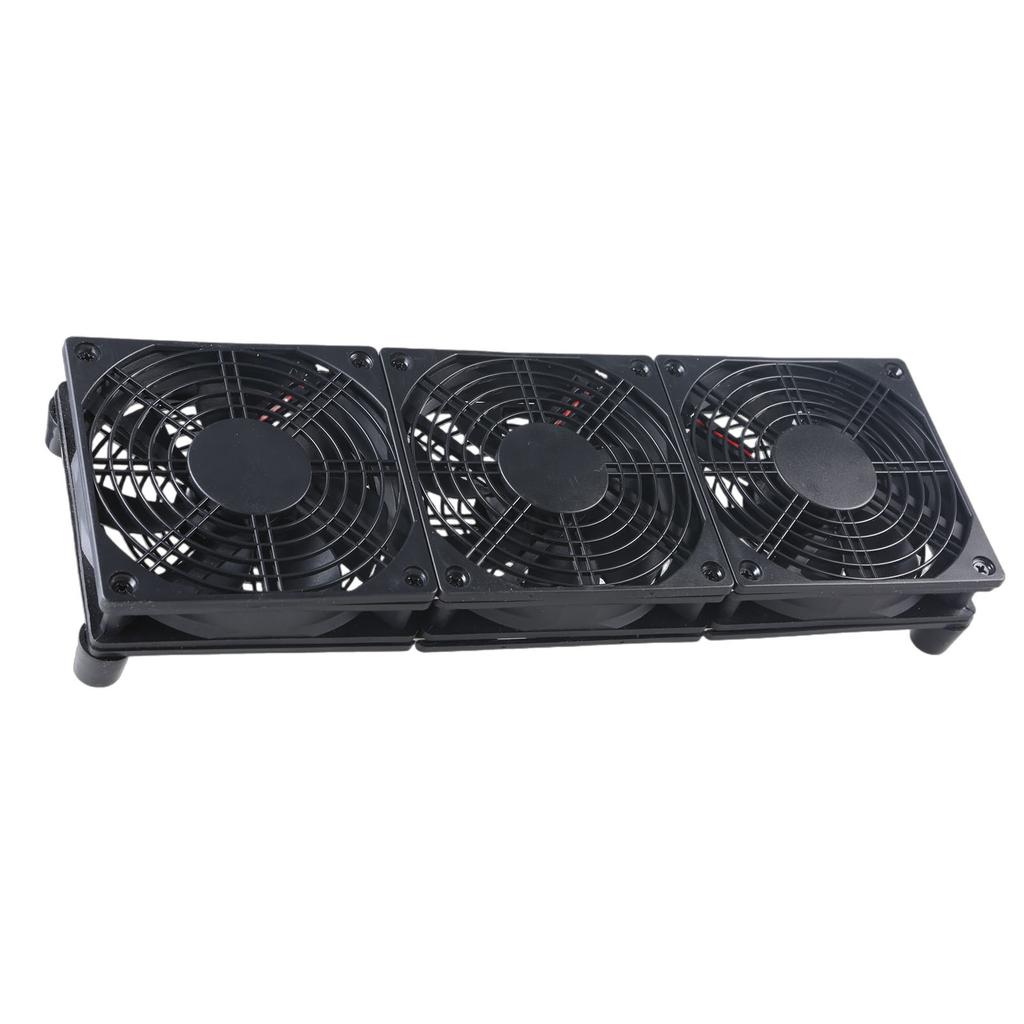 USB Powered PC Router 120mm 5V Three Fan 1 Speed 1400rpm Air Flow Cooling Fan for Receiver Modem Router