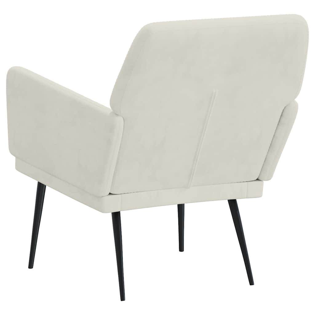 Cream Velvet Armchair 62 x 79 x 79 cm