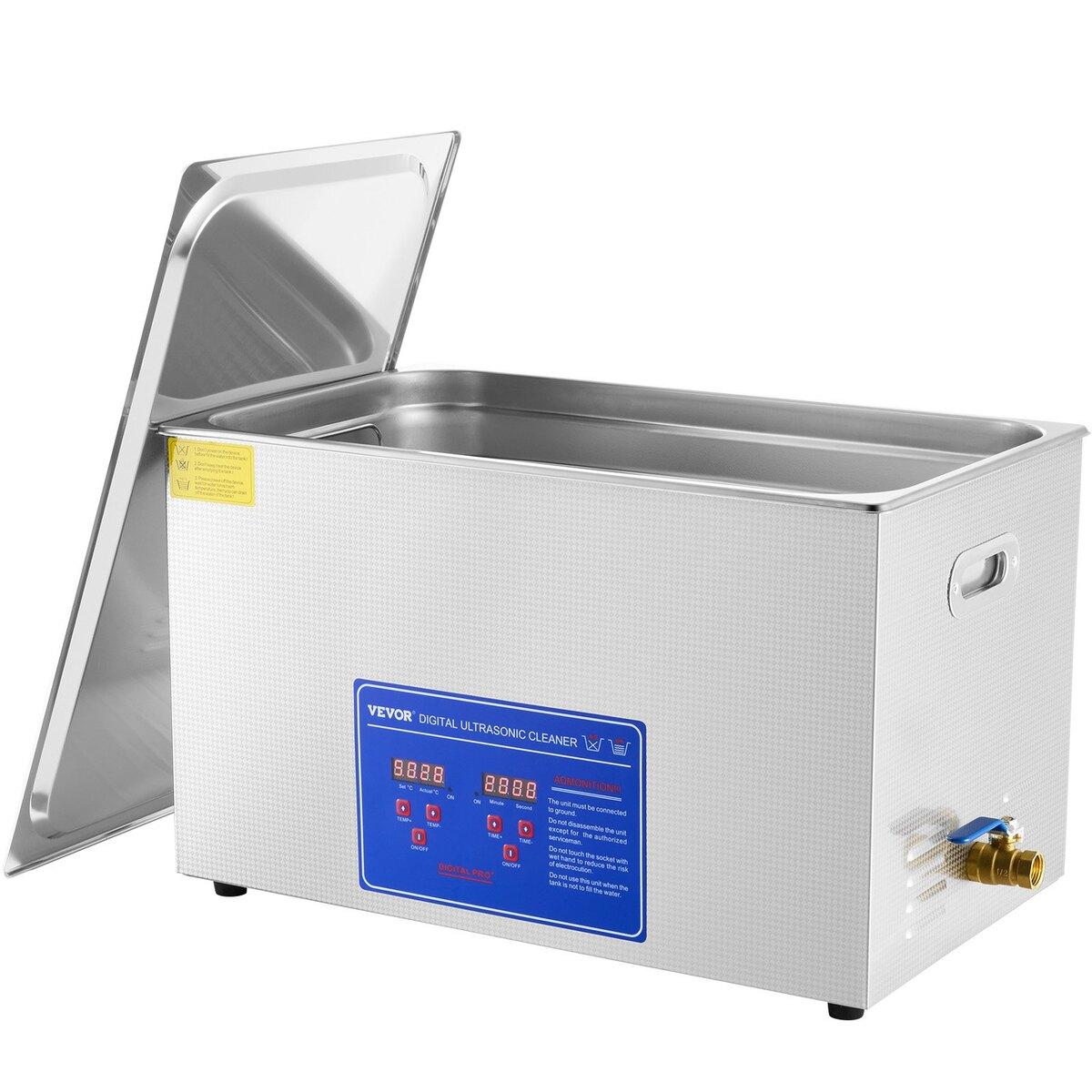 Buying Solutions, MB 30L Ultrasone Reinigingsmachine Roestvrij Staal Ultrasone Reinigingsmachine Digitale Verwarmer Timer Sieraden Reiniging voor Commercieel Persoonlijk Huisgebruik(30L)